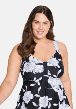 Sheego Tankini-Top In Longform, Mit Blumenmuster -Sheego Verkaufe 14297300289 04ABD 04 SH