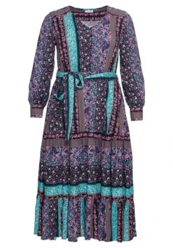 Maxikleid Mit Patchworkdruck Und Stufenrock -Sheego Verkaufe 14300200452 048J9 00 SH