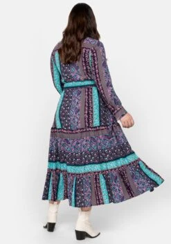 Maxikleid Mit Patchworkdruck Und Stufenrock -Sheego Verkaufe 14300200452 048JD 02 SH