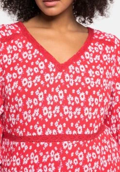 Kleid Mit Blumendruck Und Spitzenbesatz -Sheego Verkaufe 14305600473 04ACZ 02 SH