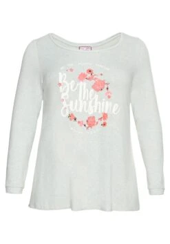 Langarmshirt Aus Softem Feinstrick, Mit Frontdruck -Sheego Verkaufe 14351102027 04740 00 SH