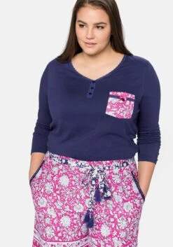 Lounge-Langarmshirt Mit Femininen Details -Sheego Verkaufe 14371800018 04B8F 02 SH