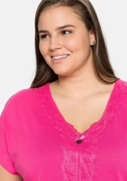 Lounge-Shirt In Oversized-Form Mit Femininen Details -Sheego Verkaufe 14372300236 04B4M 02 SH