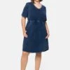 Sheego Jerseykleid In Denim-Optik, Mit Taillennaht