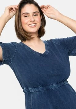 Sheego Jerseykleid In Denim-Optik, Mit Taillennaht 10 Sheego Jerseykleid In Denim-Optik, Mit Taillennaht -Sheego Verkaufe 14374600330 04DSM 00 SH