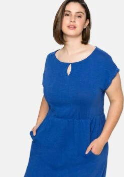 Sheego Jerseykleid Mit Weitem Ausschnitt Und Taschen 11 Sheego Jerseykleid Mit Weitem Ausschnitt Und Taschen -Sheego Verkaufe 14375400027 04BRG 02 SH