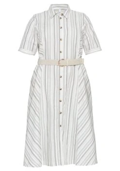 Sheego Hemdblusenkleid Gestreift, Mit Gürtel -Sheego Verkaufe 14377500864 04BD8 00 SH
