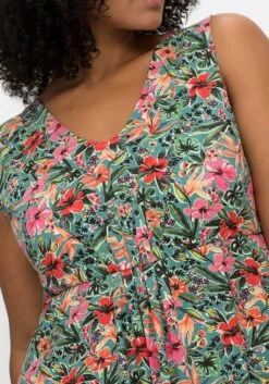 Jerseykleid Mit Blumendruck Und Gelegten Falten -Sheego Verkaufe 14381500468 04OJX 02 SH