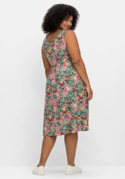 Jerseykleid Mit Blumendruck Und Gelegten Falten -Sheego Verkaufe 14381500468 04OJY 02 SH