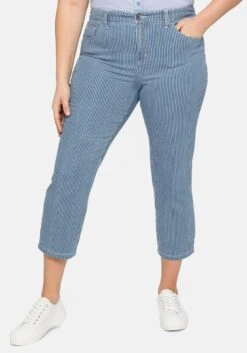 Sheego 7/8-Jeans Mit Allover-Streifen, In 5-Pocket-Form -Sheego Verkaufe 14381600053 04BJY 02 SH