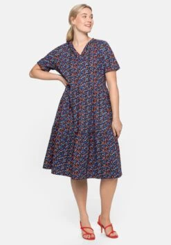 Sheego Shirtkleid Mit Paisleydruck Und Lochspitze