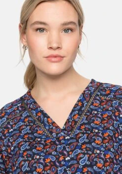 Sheego Shirtkleid Mit Paisleydruck Und Lochspitze -Sheego Verkaufe 14382300524 04BGP 02 SH