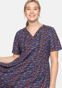 Sheego Shirtkleid Mit Paisleydruck Und Lochspitze -Sheego Verkaufe 14382300524 04BGR 02 SH