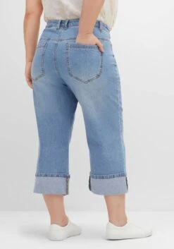 Sheego Dad-Jeans Mit Weitem Bein In 3/4-Länge -Sheego Verkaufe 14383800327 04EBX 02 SH