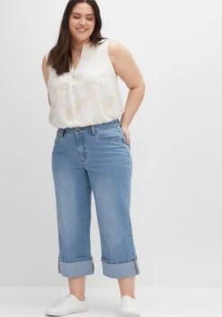 Sheego Dad-Jeans Mit Weitem Bein In 3/4-Länge -Sheego Verkaufe 14383800327 04EC1 02 SH