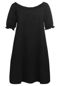 Sheego Jerseykleid Mit Smok-Ausschnitt Und Puffärmeln -Sheego Verkaufe 14386000289 04BJQ 00 SH
