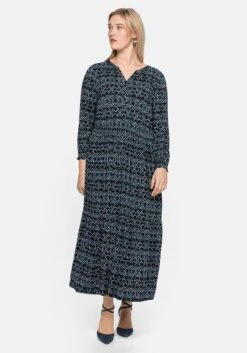 Sheego Jerseykleid Mit Alloverdruck Und Smokdetails 10 Sheego Jerseykleid Mit Alloverdruck Und Smokdetails -Sheego Verkaufe 14386400452 04BRK 02 SH