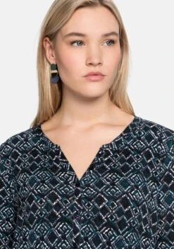 Sheego Jerseykleid Mit Alloverdruck Und Smokdetails 11 Sheego Jerseykleid Mit Alloverdruck Und Smokdetails -Sheego Verkaufe 14386400452 04BRL 02 SH