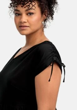 Sheego Jerseykleid Mit Weitem Rock Und V-Ausschnitt -Sheego Verkaufe 14389400289 04N2L 02 SH