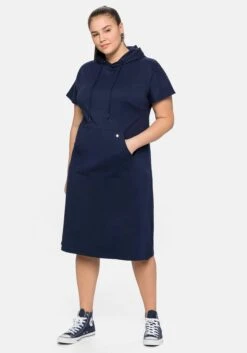 Sheego Shirtkleid Mit Kapuze Und Kängurutasche