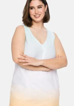 Sheego Ärmelloses Shirtkleid In Batik-Optik, In A-Linie -Sheego Verkaufe 14389600429 04BEY 02 SH