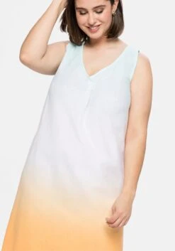 Sheego Ärmelloses Shirtkleid In Batik-Optik, In A-Linie -Sheego Verkaufe 14389600429 04BF0 02 SH