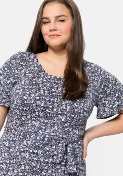 Sheego Jerseykleid Mit Flügelärmeln Und Volant Am Saum -Sheego Verkaufe 14389702018 04BL6 02 SH