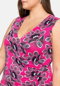 Jerseykleid In Wickeloptik, Mit Blumendruck -Sheego Verkaufe 14391200433 04C2R 02 SH