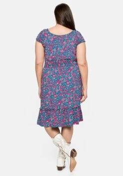 Jerseykleid Mit Blumendruck Und Carmenausschnitt -Sheego Verkaufe 14391300427 04C75 01 SH