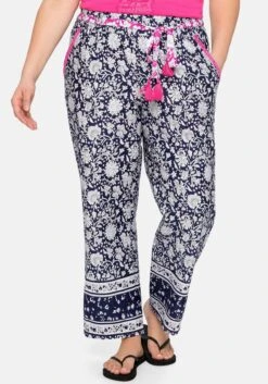 Lounge-Hose Mit Blumendruck Und Gürtel -Sheego Verkaufe 14391700452 04C1J 02 SH