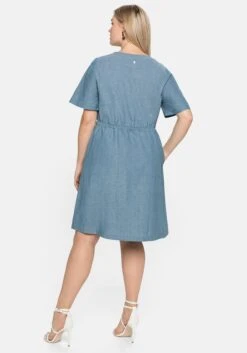 Sheego Kleid In Wickeloptik, Mit Bindeband 8 Sheego Kleid In Wickeloptik, Mit Bindeband -Sheego Verkaufe 14397001686 04CDT 02 SH