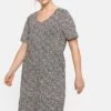 Sheego Jerseykleid Mit Minimal-Blumendruck