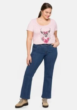 Sheego Bootcut Trachtenjeans Mit Abknöpfbarem Latz -Sheego Verkaufe 14400900053 04AR0 00 SH