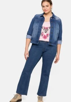 Sheego Bootcut Trachtenjeans Mit Abknöpfbarem Latz -Sheego Verkaufe 14400900053 04AR7 00 SH