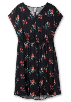 Sheego Kleid Mit Floralem Print Und Weitem Rockteil -Sheego Verkaufe 14401501491 04PR7 00 SH