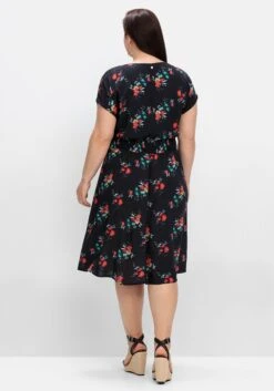 Sheego Kleid Mit Floralem Print Und Weitem Rockteil -Sheego Verkaufe 14401501491 04PR9 01 SH