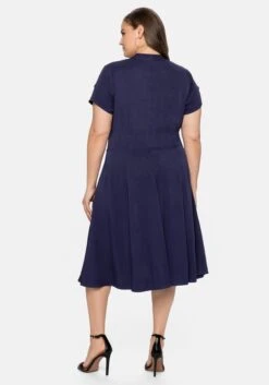 Kleid Mit Knopfleiste Und Weitem Rock -Sheego Verkaufe 14405502018 04CSZ 02 SH