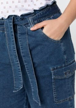 Sheego Jeans-Shorts Mit Paperbagbund Und Cargotaschen -Sheego Verkaufe 14409000327 04CYX 02 SH