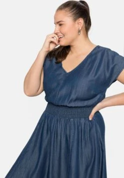 Sheego Kleid In Jeansoptik, In Leicht Glänzender Qualität -Sheego Verkaufe 14412000053 04CHV 02 SH