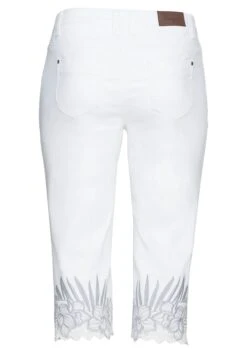 Sheego 3/4-Jeans Mit Stickerei Und Spitze Am Saum -Sheego Verkaufe 14415100299 04CJD 00 SH
