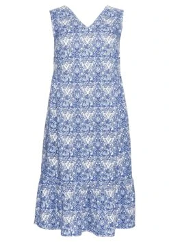 Sheego Trägerkleid Mit V-Ausschnitt Und Alloverprint -Sheego Verkaufe 14415400429 04CQE 00 SH