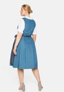 Sheego Dirndl Im Denim-Look, Mit Bedruckter Schürze -Sheego Verkaufe 14419100053 04AVH 02 SH
