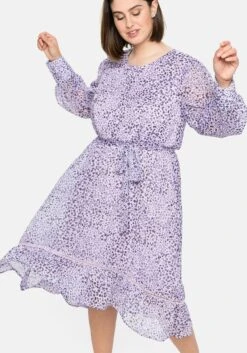 Sheego Chiffonkleid Mit Alloverprint Und Bindeband -Sheego Verkaufe 14419402080 04CT3 02 SH