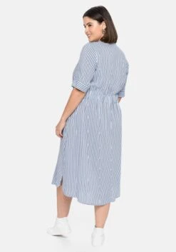 Sheego Blusenkleid Mit Streifen Und Bindeband -Sheego Verkaufe 14421702086 04D0Q 02 SH