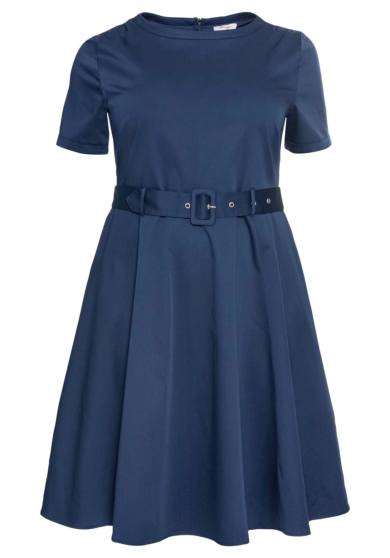 Sheego Kleid Mit Gürtel, Reißverschluss Und Seitentaschen 4 Sheego Kleid Mit Gürtel, Reißverschluss Und Seitentaschen – Bild 4