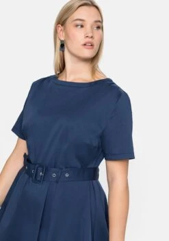 Sheego Kleid Mit Gürtel, Reißverschluss Und Seitentaschen 10 Sheego Kleid Mit Gürtel, Reißverschluss Und Seitentaschen -Sheego Verkaufe 14422400018 04D3V 02 SH