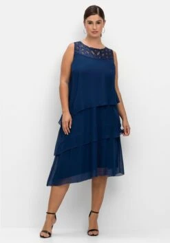 Sheego Cocktailkleid Im Layerlook, Mit Pailletten -Sheego Verkaufe 14424300025 04N4K 02 SH