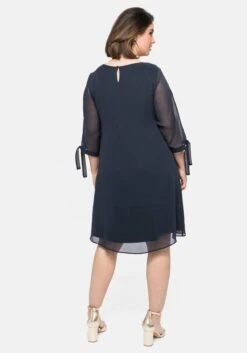 Sheego Chiffonkleid Im Lagenlook, Mit Geschlitztem Ärmel -Sheego Verkaufe 14425300035 04D45 02 SH