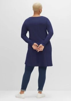 Jerseykleid Mit Schnürung Und Reißverschluss -Sheego Verkaufe 14460400018 04F7Q 02 SH