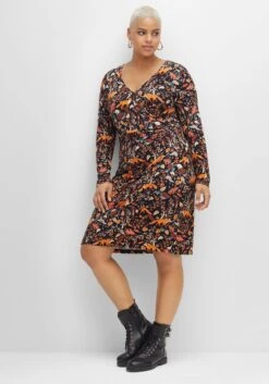 Jerseykleid In Wickeloptik Mit Tiefem V-Ausschnitt -Sheego Verkaufe 14463600377 04EVK 02 SH